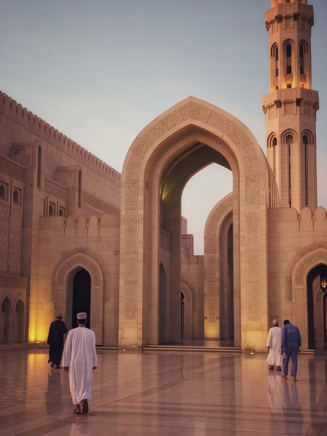 masjid sultan Qaboos in Oman